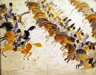 Officers on horseback galloping, c.1840