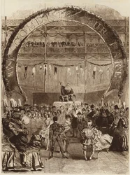 Old Father Christmas Attended by a Motley Group Under the Direction of the Lord of Misrule