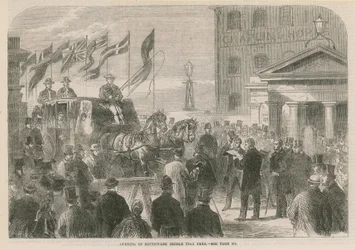 Opening of the Southwark Bridge Toll Free