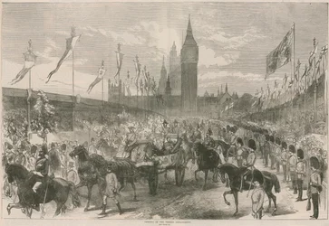 Opening of the Thames Embankment (engraving)