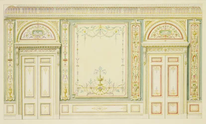 Ornate Doors and Wall Decoration, in the Style of Robert Adam (1728-92)