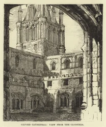 Oxford Cathedral, View from the Cloisters