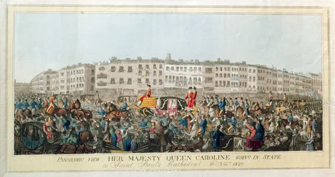 Panoramic View. Her Majesty Queen Caroline Going in State to St. Paul