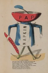 Pap, napkin and lollypop