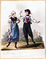 Peasant Dance in Eger, Bohemia, Engraved by William Poole, 1804