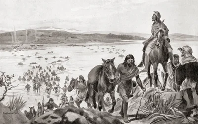 Phrygians Crossing the Bosphorus from Europe into Asia, from Hutchinson