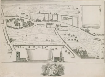 Plan of north west suburbs of London around St Giles in the Fields