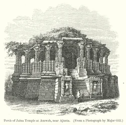 Porch of Jaina Temple at Amwah, near Ajunta