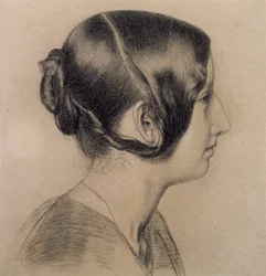 Portrait Profile of a Young Lady, c.1840