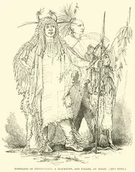 Portraits of Petohpeekis, a Blackfoot, and Tallee, an Osage