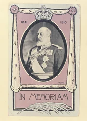 Postcard commemorating the death of Edward VII, c.1910