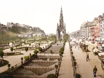 Princes Street, the Castle and Scott Monument, Edinburgh