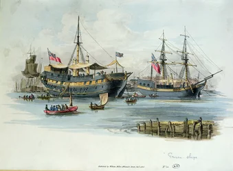 Prison Ships Used by the British During the Napoleonic Wars to House French Prisoners
