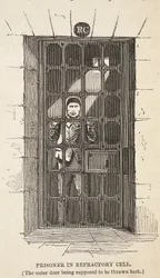 Prisoner in Refractory cell, illustration from The Criminal Prisons of London and Scenes from Prison Life by Henry Mayhew and John Binny, published 1862