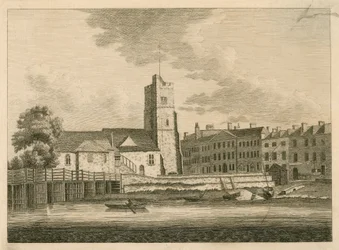 Putney Bridge and Church, London