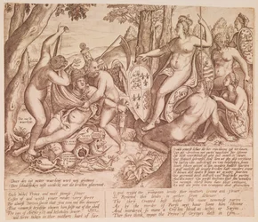 Queen Elizabeth I of England as the Goddess Diana, Sitting in Judgement Over Pope Gregory XIII
