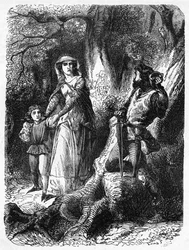 Queen Margaret and the Robber of Hexham, illustration from 