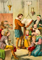 Reading the bible at St Pauls