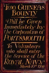 Recruitment board for the Royal Navy, 10th March 1796