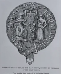 Representation of Edward the Black Prince Kneeling in Veneration of the Holy Trinity