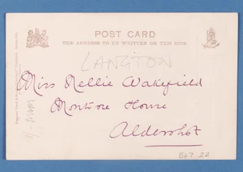 Reverse side of Famous Football Players - C.B. Fry postcard