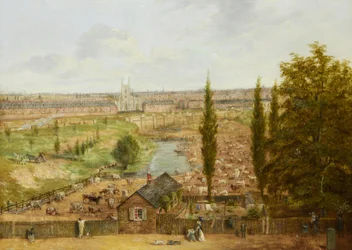 Rhobess Farm in 1844 (now Ampthill Square in Camden, London)