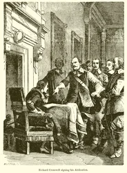 Richard Cromwell Signing His Abdication
