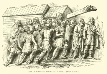 Roman Soldiers Attacking a City