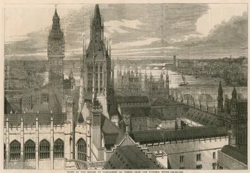 Roofs of the Houses of Parliament as Viewed from the Victoria Tower