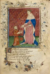 Presentation Scene with Thomas Hoccleve Offering His Book to Henry V