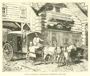 Russian Tarantass, Springless Travelling Carriage