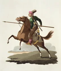 Saphir, from Costumes of the Various Nations, Volume VII, The Military Costume of Turkey, by Thomas MacLean, published c.1800-18