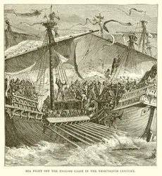 Sea Fight Off the English Coast in the Thirteenth Century