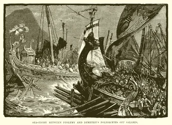 Sea Fight Between Ptolemy and Demetrius Poliorcetes off Salamis