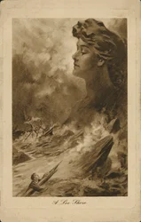 Shipwrecked Survivors Struggling Towards a Lee Shore