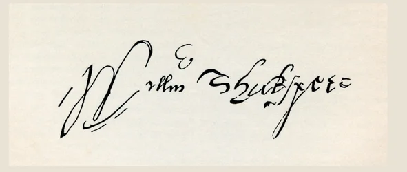 Signature of William Shakespeare, from 
