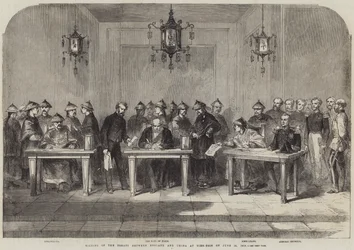 Signing of the Treaty between England and China at Tien-Tsin on 26 June 1858