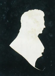 Silhouette of Michael Faraday (1800-79) from His Own Scrapbook