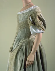 Silver-Tissue Dress, 1660s