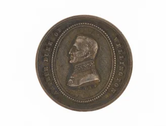 Silver medal commemorating the death of the Duke of Wellington, 1852