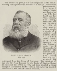 Sir H J Selwin-Ibbetson, New Peer