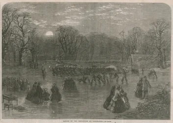 Skating on the Serpentine by Torchlight
