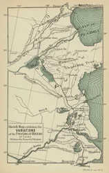 Sketch Map, Exhibiting the Variations of the Two Great Rivers of China within the Period of History
