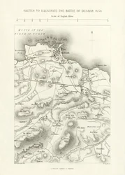 Sketch to illustrate the Battle of Dunbar, 1650