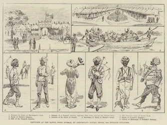 Sketches at the Rawul Pindi Durbar