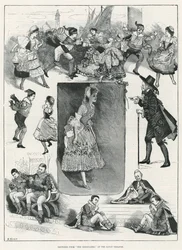 Sketches from The Gondoliers at the Savoy Theatre