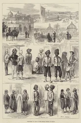 Sketches in Camp of the Indian Troops at Malta