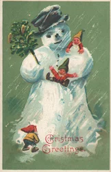 Snowman with Elves