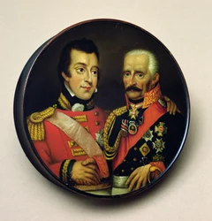 Snuff box with portraits of Arthur Wellesley, Duke of Wellington and Gebbard Leberecht, Field Marshall, Prince von Blucher