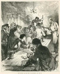 Soup kitchen for poor Jews at Spitalfields, London